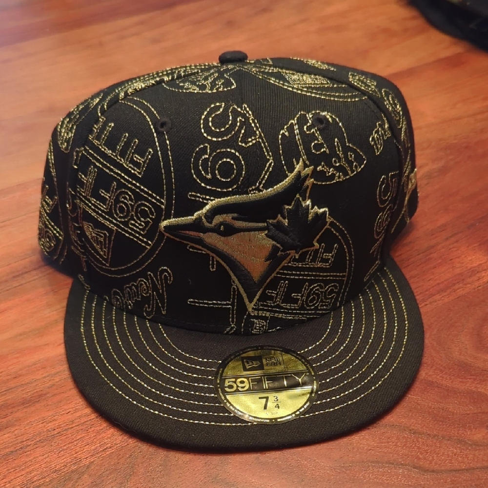 Toronto Blue Jays New Era 5950 Day Black and Gold Fitted Baseball Hat